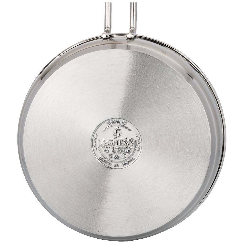 СКОВОРОДА AGNESS PROFESSIONAL 26*6 СМ, 3,2 Л ВЫСОКОКАЧЕСТВЕННАЯ НЕРЖ СТАЛЬ 18/10 ИНДУКЦИОННОЕ ДНО