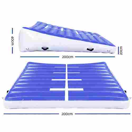 Надувной гимнастический мат-коврик «Старт» для занятий 2×2×0,4 м, тёмно-синий