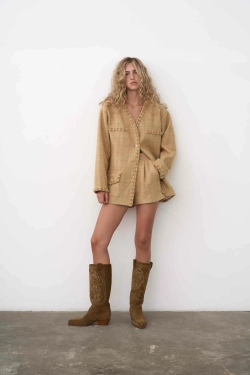 Шорты-мини бежевые