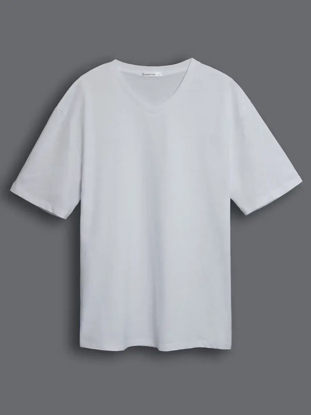 Белая футболка мужская повседневная однотонная хлопок