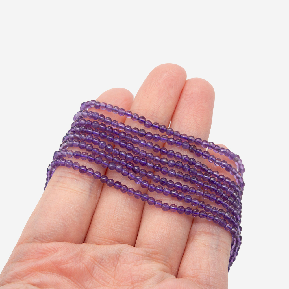 Аметист натуральный, 2,5мм, шар