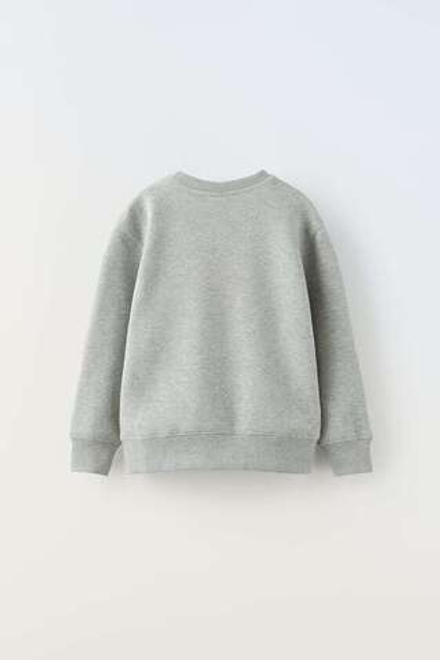 ZARA ОДНОТОННАЯ ТОЛСТОВКА, СЕРЫЙ