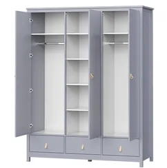 Шкаф Wood 3-х створчатый (серый)