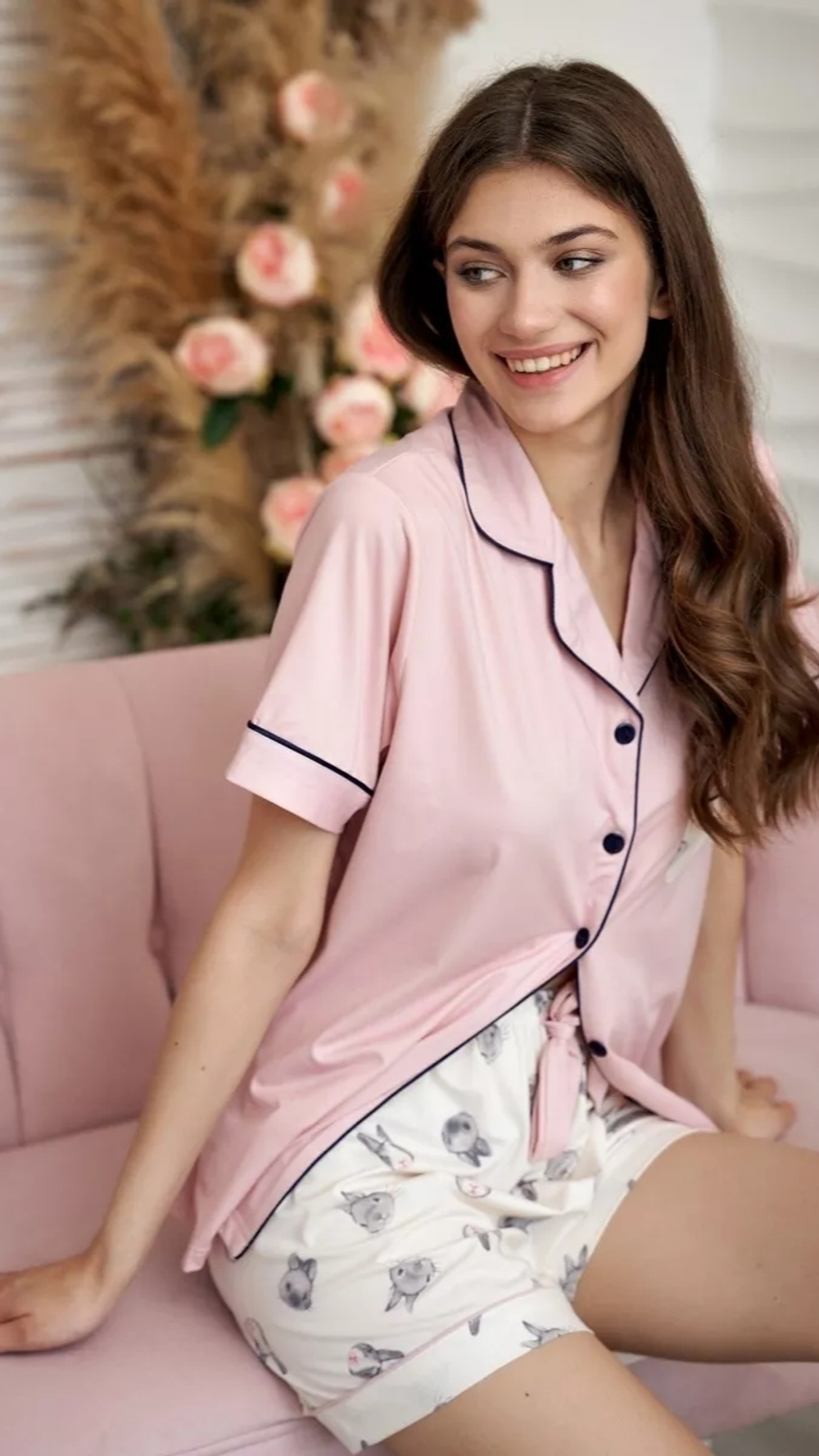 Пижама шорты и рубашка 2060