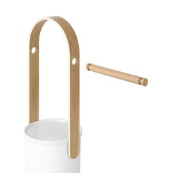 Держатель-органайзер для туалетной бумаги Bellwood, белый/натуральное дерево