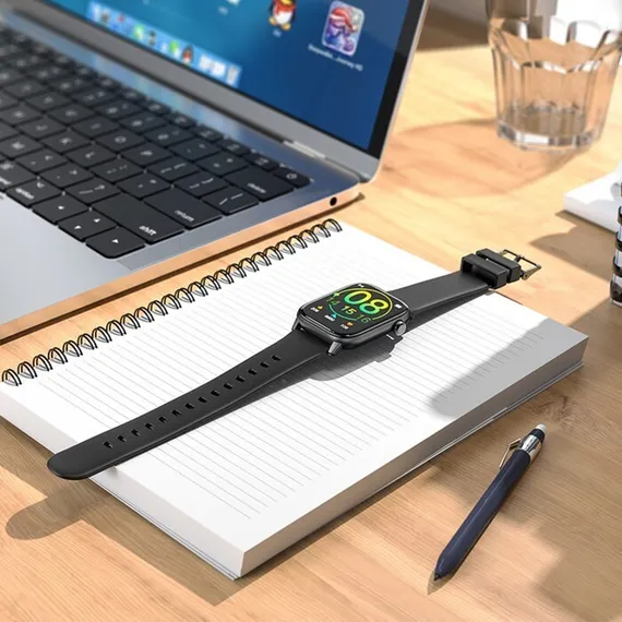 Смарт-часы Hoco Y3, 1.69&quot;, 240x285, IP68, BT5.0, 220 мАч, будильник, шагомер, черные