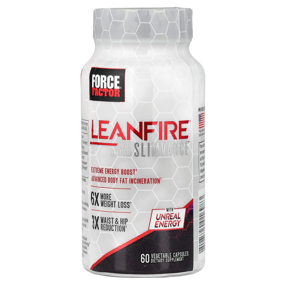 Force Factor, LeanFire® с Next-Gen Slimvance®, 60 растительных капсул