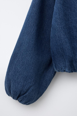 ZARA ДЖИНСОВАЯ КУРТКА, СИНИЙ