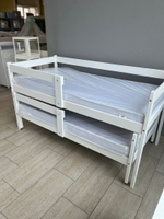 Кровать подростковая двухуровневая "Матрешка-Мини" 170*80/160*80 см белый 2 борта (СЧ)