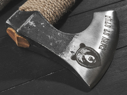 Кованый топор "Сыну от отца", рукоять ясень