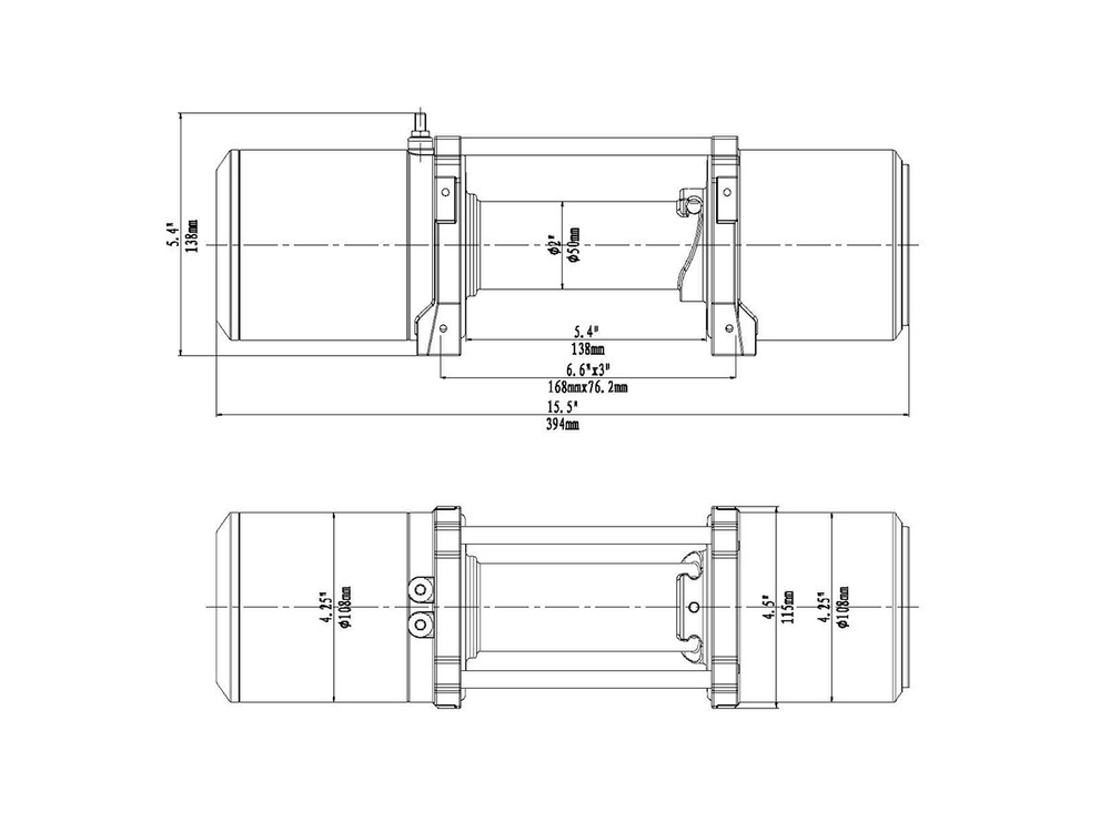 Лебёдка автомобильная электрическая 12V Runva 6000 lbs 2722 кг (стальной трос) EWV6000S