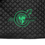 Ковры VOLVO FM до 2008 года (экокожа, черный, черный кант, зеленая вышивка)