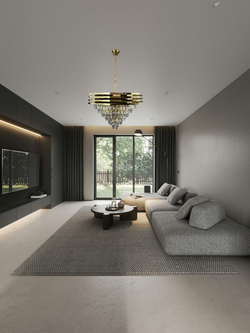 Люстра подвесная Lanbos, 15 ламп Е14, до 600 Вт, до 40 кв м, золотая