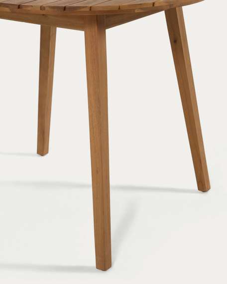 Уличный стол Vilma Ø90 см, массива акации