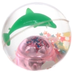 Мяч 6,5 см «Подводный мир» (попрыгун с водой и подсветкой) СТИКЕР НА ВЛОЖЕНИЕ