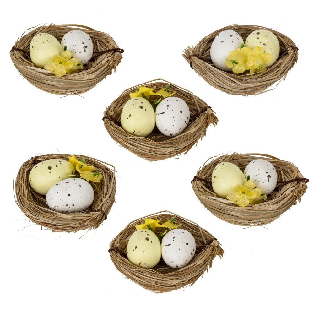 GAEM Набор из 6-ти изделий декоративных "Гнездо пасхальное" (6*4,5*2), L18 W12 H3 см