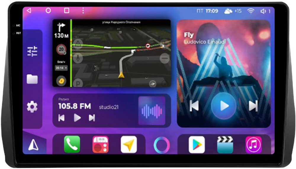 Магнитола для Toyota Wish 2 2009-2017 - FarCar 9538M на Android 13, QLED+2K, TS10, CarPlay, 4G SIM-слот