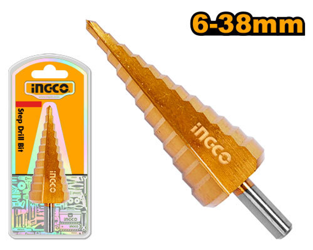 Ступенчатое сверло 6-38 мм INGCO AKSDS06381