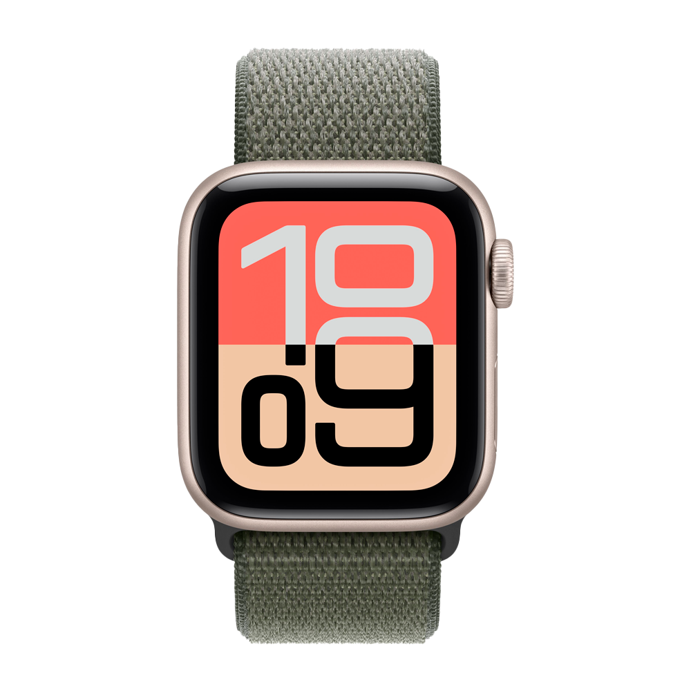 Умные часы Apple Watch SE 3 (2025) GPS, 40mm, Starlight Aluminium Case with Forest Sport Loop