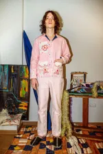 Куртка Soeurs с Голубым Подкладом / Pink And Sky Blue Jacket розовая