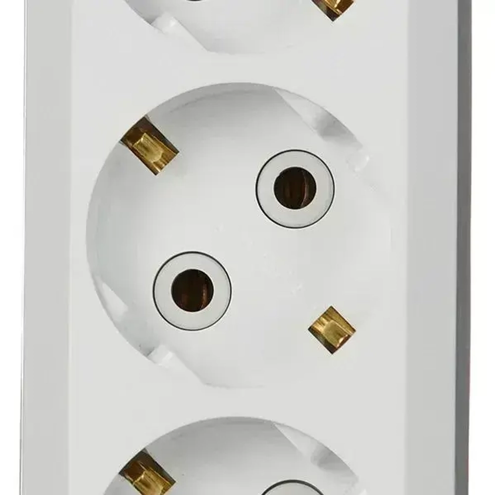 Колодка электрическая 3 розетки Makel 16 А 250 В 2,2 кВт белая (MGP131)