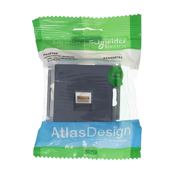 Розетка компьютерная AtlasDesign RJ45 кат.5E механизм грифель SE ATN000783