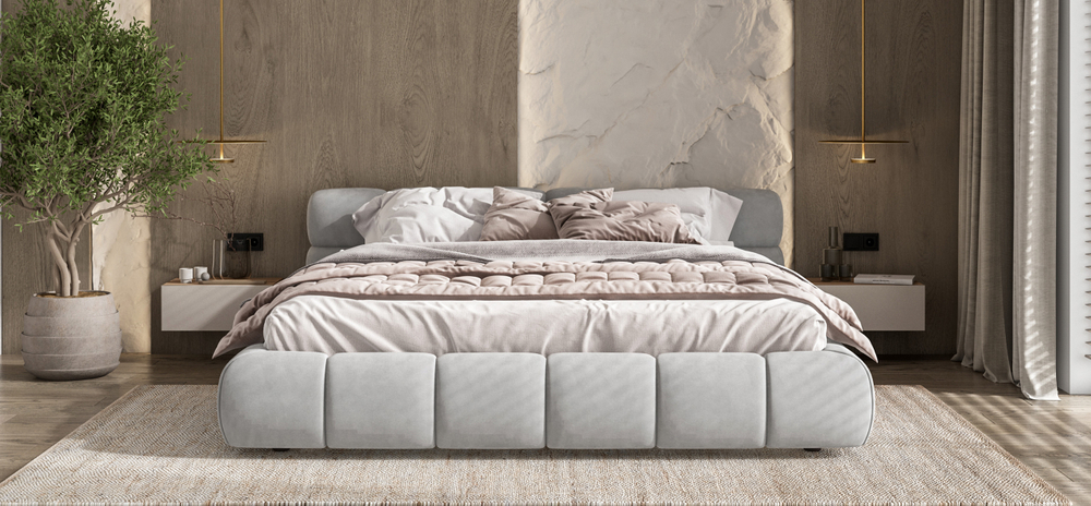 Босс Дрим Кровать+ПМ 160 Велюр Монолит сталь