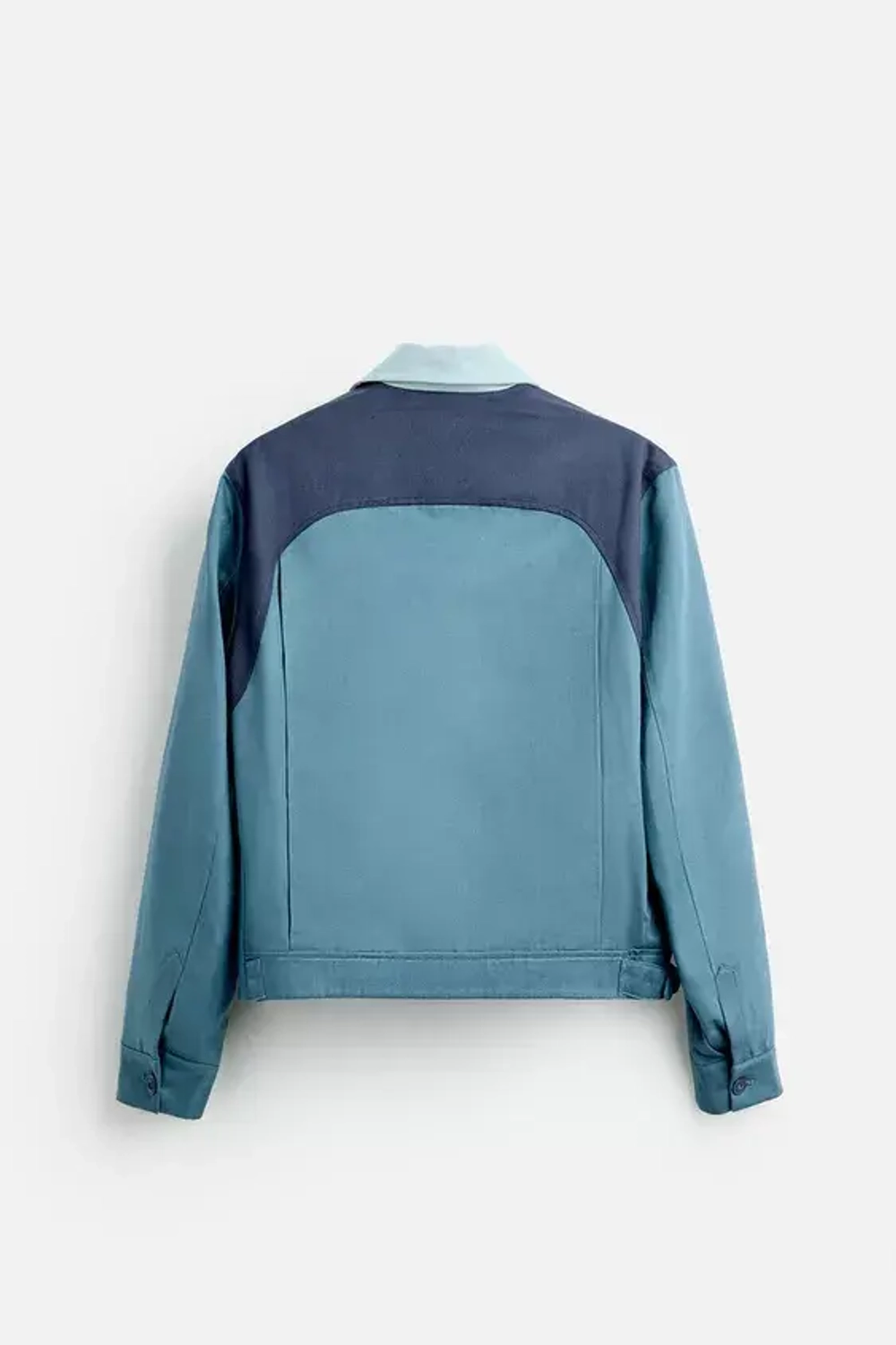 ZARA Х HARRY LAMBERT КУРТКА В СТИЛЕ КОЛОР-БЛОК, СИНИЙ