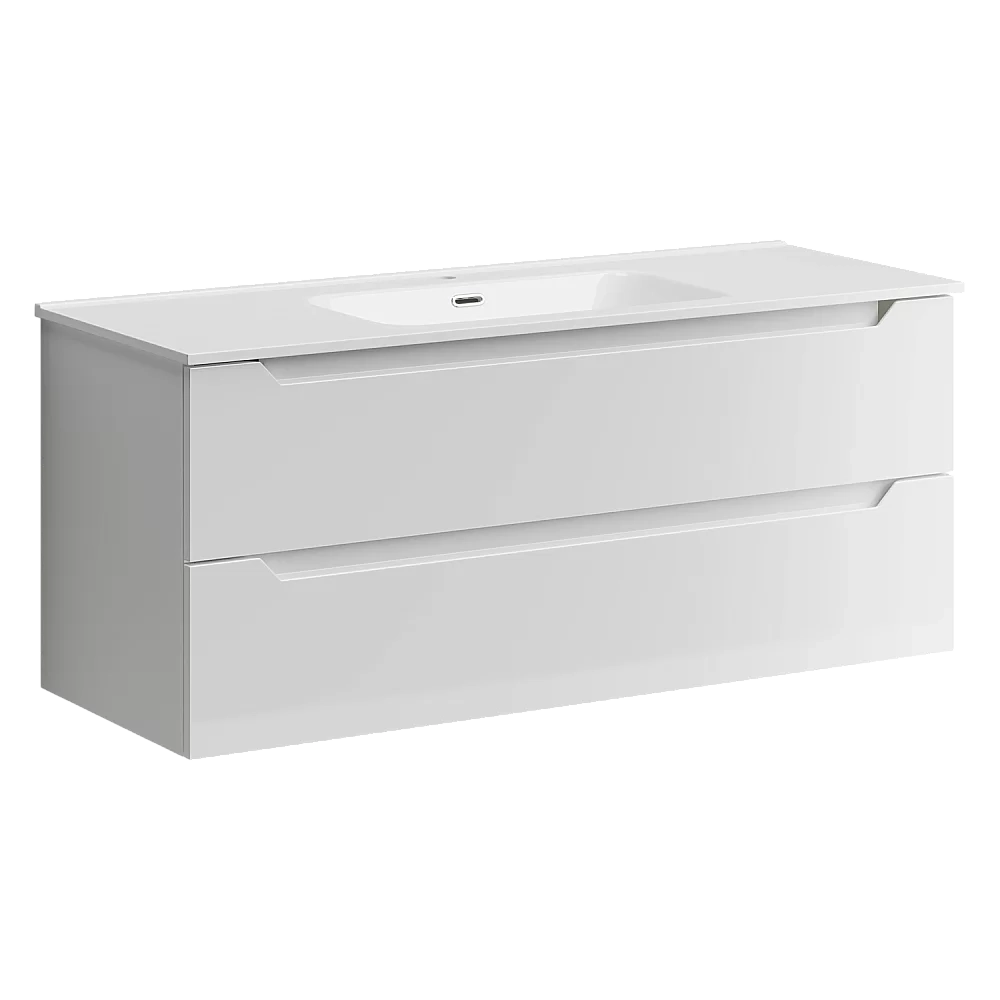 Тумба с раковиной Sancos Norma 2.0 NR2.0120-1W белый глянец