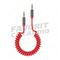 Кабель AUX Usams US-SJ256 1.2м круглый силикон пружинка красный