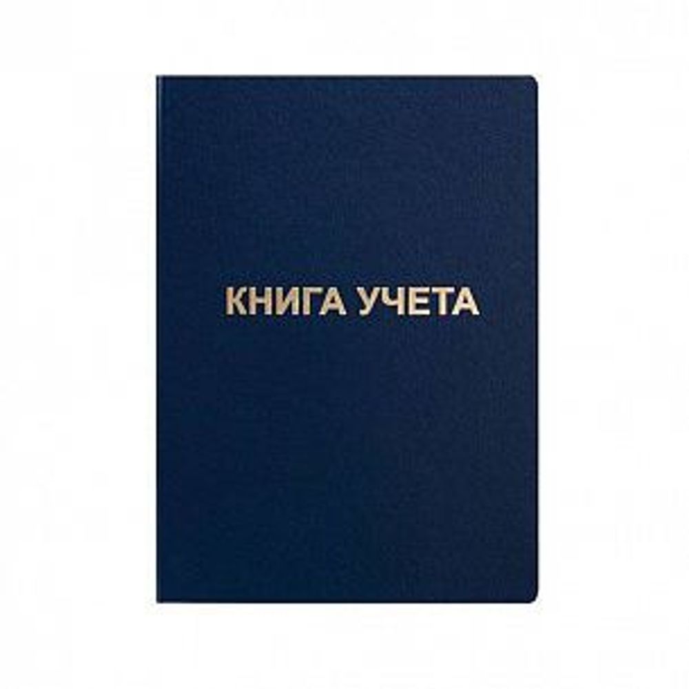 Книга учета 96 л. кл. офс. А4 б/винил вертик. синий
