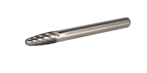 Борфреза (шарошка) по металлу сфероконическая SINICA F0618M06, тип F, диаметр 6мм, посадочный 6мм