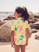 Купальник раздельный и резинка для волос в комплекте для девочки Next AB7-006, Салатовый, Розовый