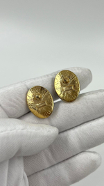 Серьги с чёрными вставками Trifari