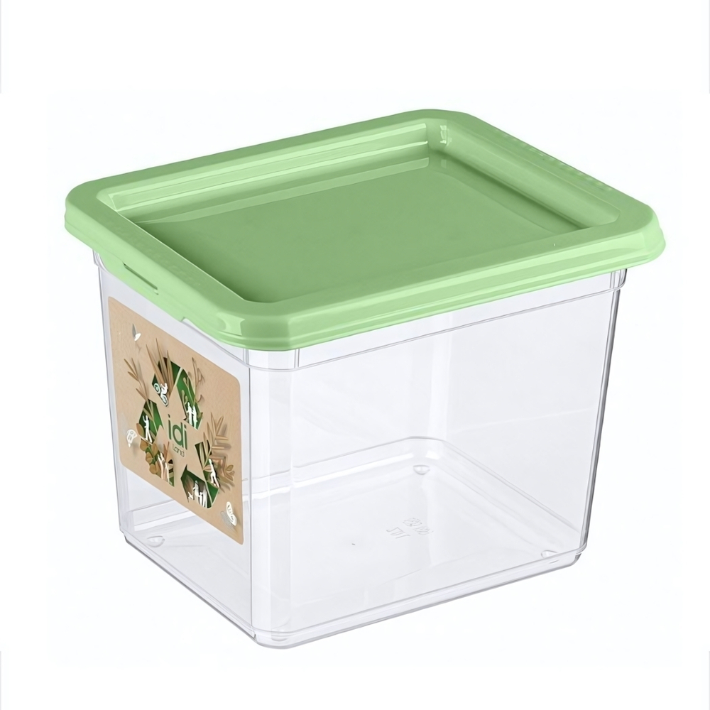 Контейнер для продуктов прямоугольный 2,5л, 190х153х144мм (зеленый)