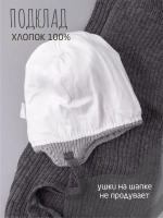Шапка детская осенняя и шарф с ушками