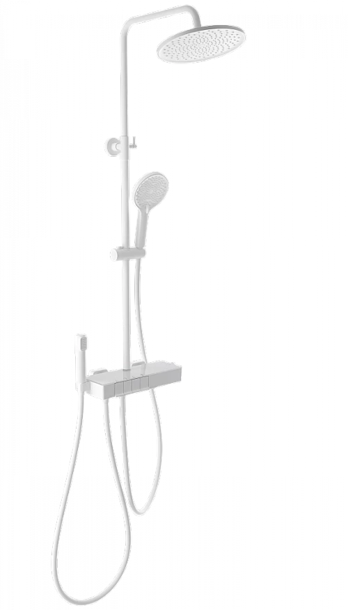 Душевая система с термостатом WONZON & WOGHAND MUSE Forte WW-B3580-MW белый матовый