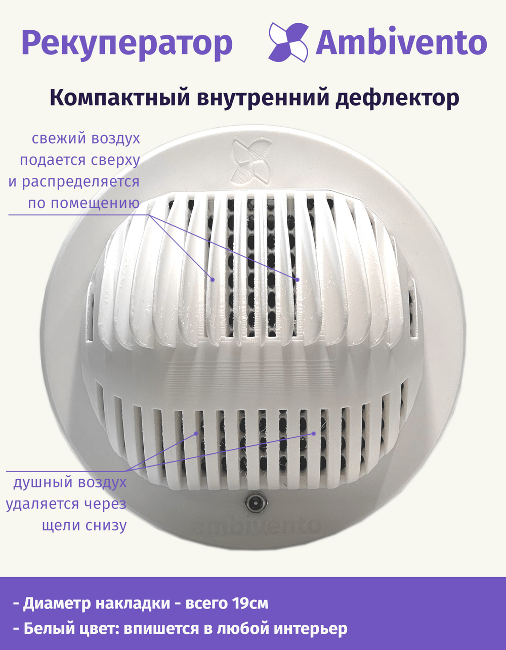 Рекуператор 90 м3/час для стен толщиной до 31см