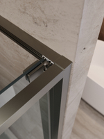 Душевая дверь Cezares LUX-B-FS-11-110-C-GM, 110х195, профиль оружейная сталь, стекло прозрачное