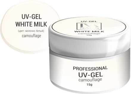Моделирующий гель WHITE MILK, IVA NAILS, 15гр