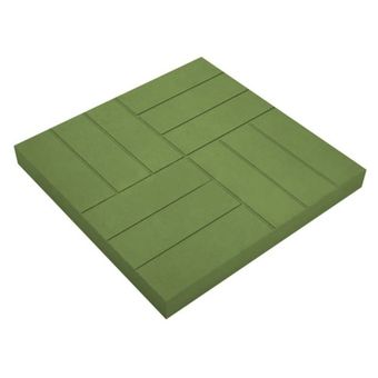 Тротуарная плитка 12 кирпичей 500х500х50 зеленая