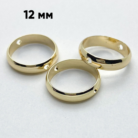 Коннектор-рамка, цвет золото, размер 12 мм, цена за 1 шт