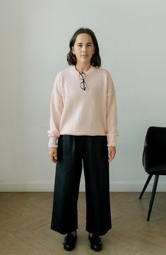 Джемпер Л.Т., 100% шерсть ягнёнка, цвет бледная роза.