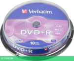 DVD-R диск Verbatim 4.7GB 16x Cake Box (43498)