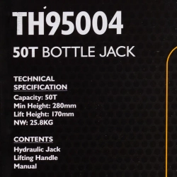 Домкрат бутылочный 50т с клапаном JCB JCB-TH95004