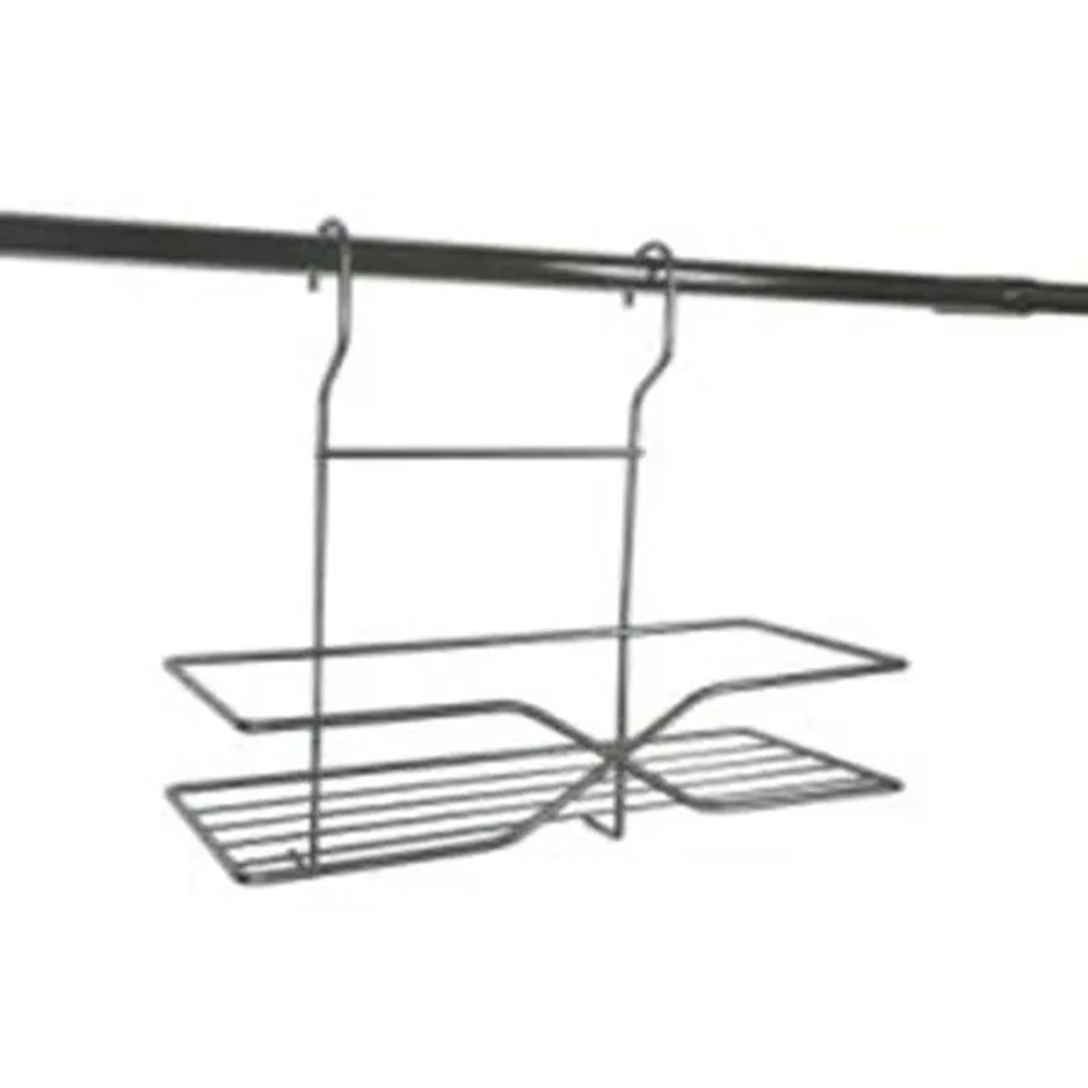 Полка 1 ярус прямоугольная «Х» образная для рейлинга хром зеркало РППХ-1