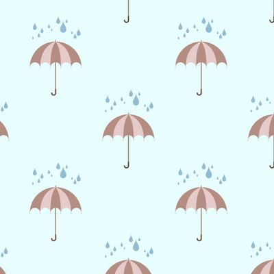 Зонтики и капли дождя