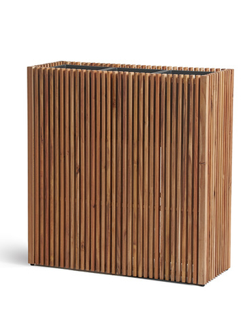 Кашпо TREEZ Effectory - Timberline - Высокий дивайдер - Тёмное дерево