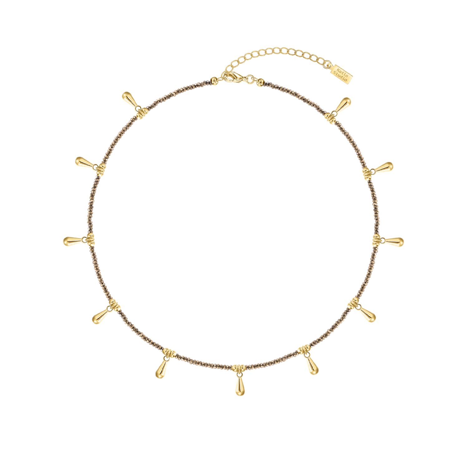 Колье Shiny Drops Gold Necklace