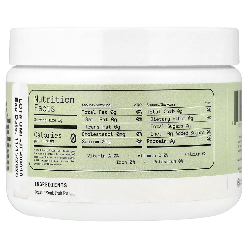 Julian Bakery, органический подсластитель PureMonk, 75 г (2,65 унции)